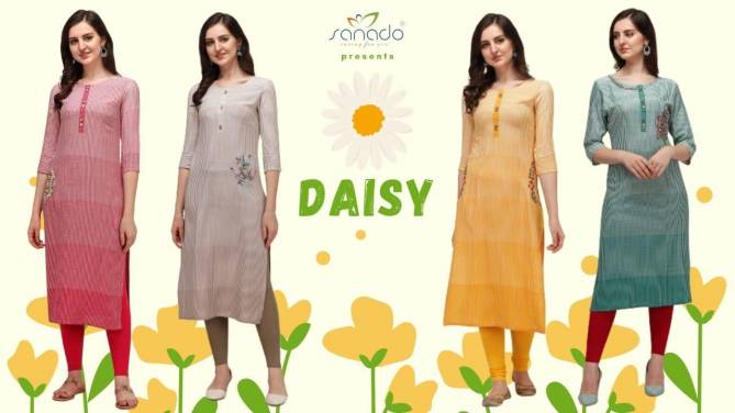 Sanado Daisy Latest Fancy Designer Ethnic Wear Viscos Long Kurti Collection
